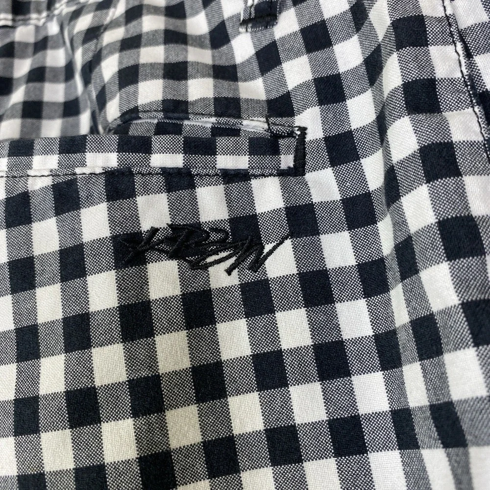KROW Mens Shorts Black White Check Plaid Sz 32 Skater Motocross BMX Street Wear